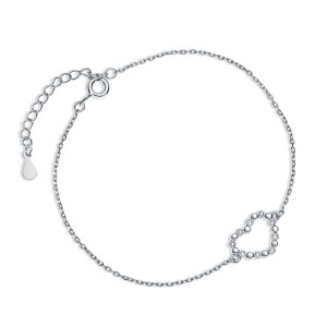 Bratara argint cu inima si pietre DiAmanti Z1812BR_W-DIA (Argint 925‰ 1,1 g.) Bratara argint cu inima si pietre DiAmanti Z1812BR_W-DIA (Argint 925‰ 1,1 g.)